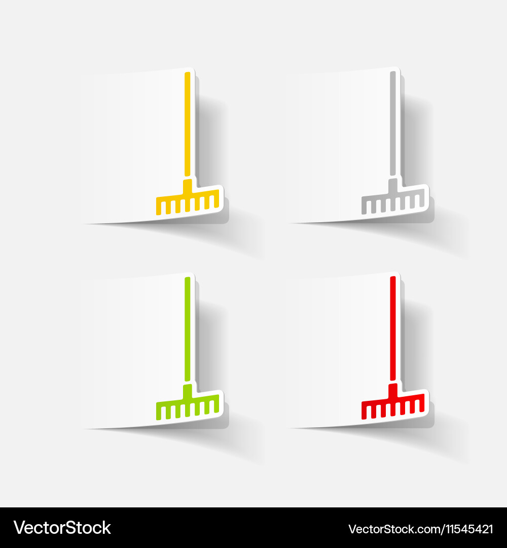 Realistic design element rake Vector Image