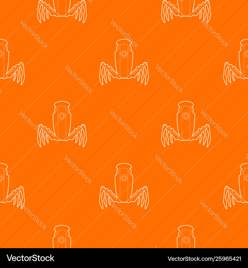 Roboter Spinnmuster orange Roboter Spinnmuster orange vektorbild