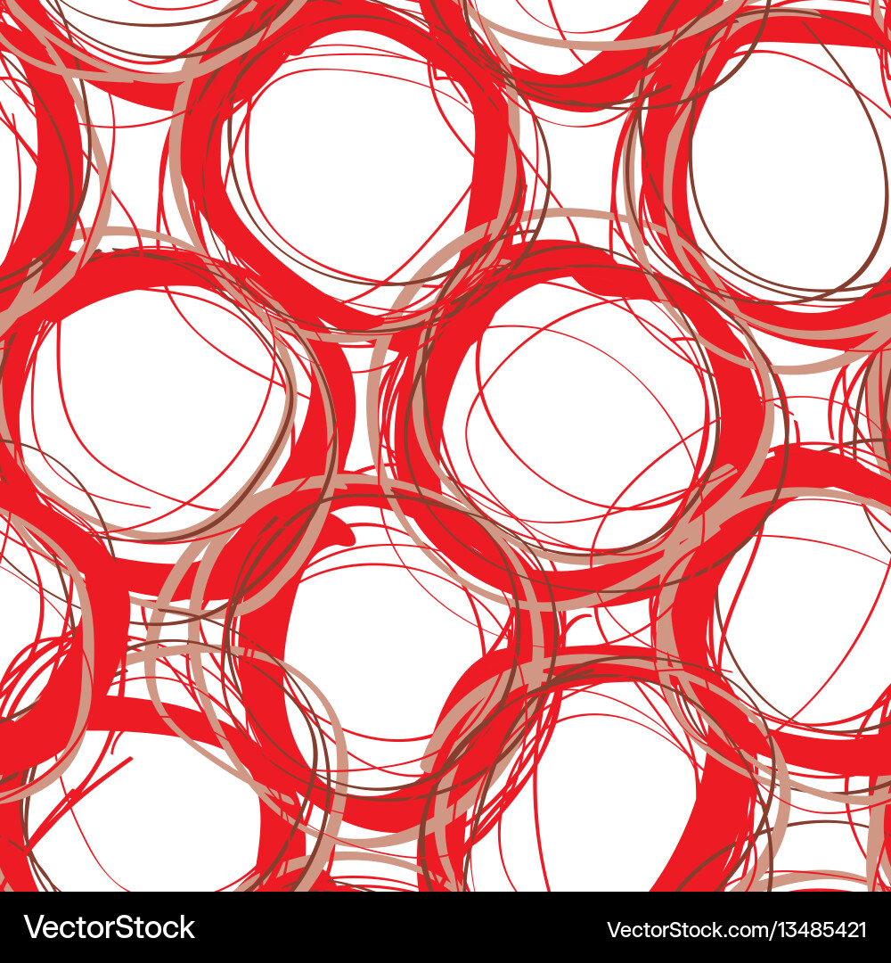Scribble Circle Pattern Vector Image