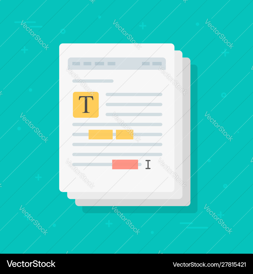 Text file or document content editing icon Text file or document content editing icon vector image