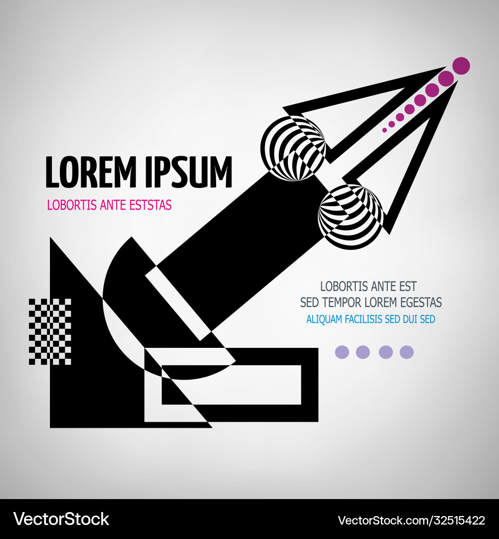 Abstract geometric modern asymmetric design Vector Image