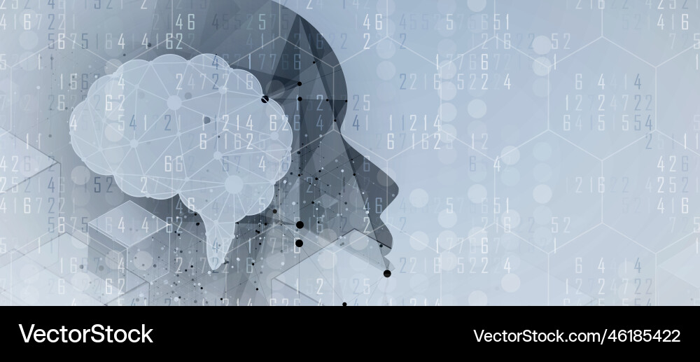 Artificial intelligence technology web background Vector Image