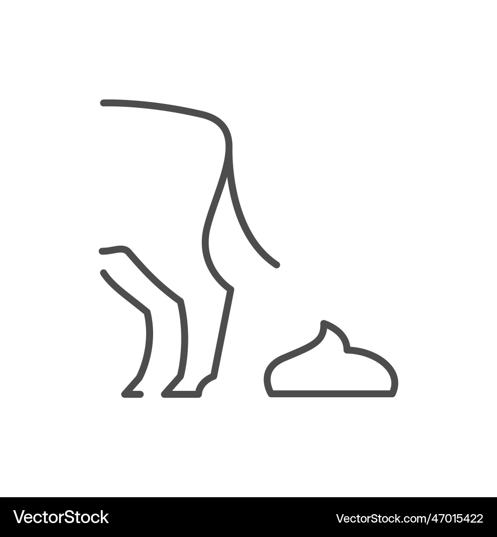 Cattle Manure Linie Umriss Symbol Cattle Manure Linie Umriss Symbol vektorbild
