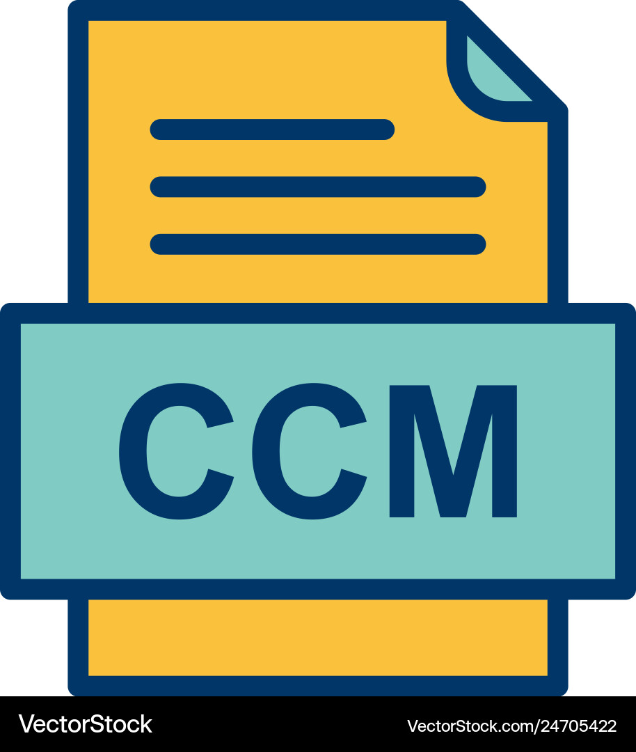 Ccm file document icon Vector Image