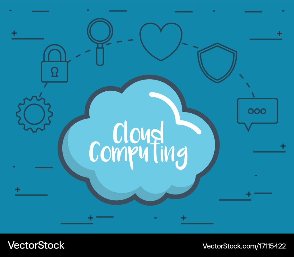 Cloud computing design Vector Image