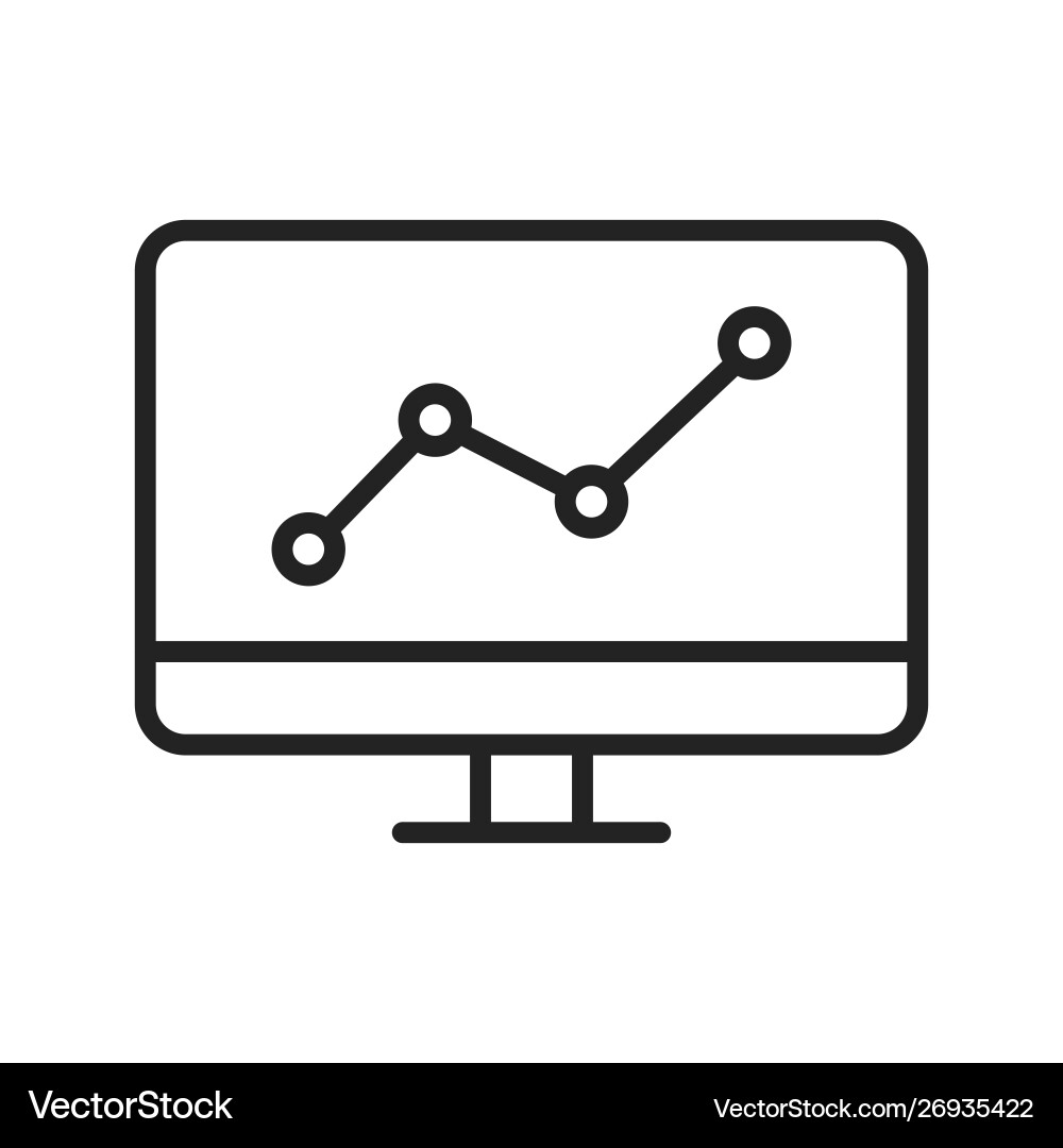 Data analysis web icons in line style graphs Data analysis web icons in line style graphs Vector Image