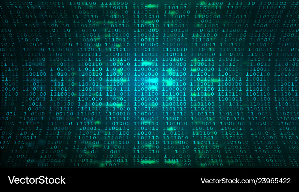 Digital Binary Cyberspace vector image