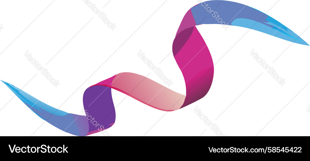 Dynamic Wavy Ribbon – Gradient Flow Vector Image