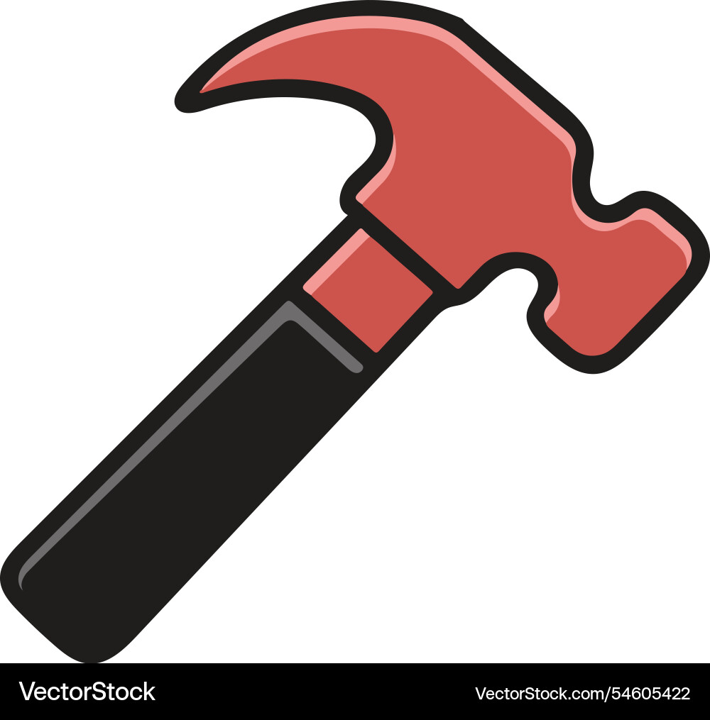 Hammer Ikone Silhouette Kunst Hammer Ikone Silhouette Kunst vektorbild