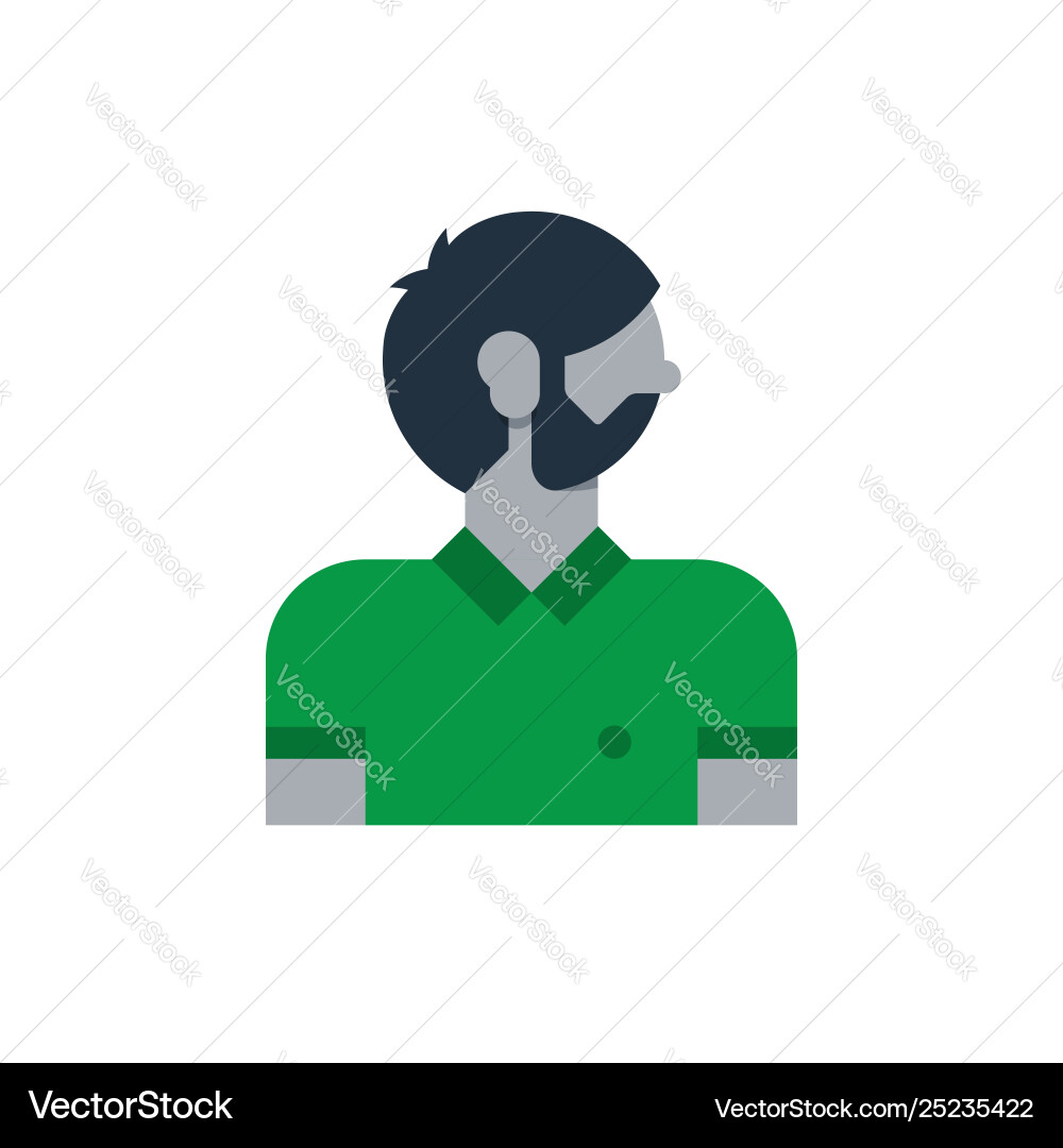 Man side view turned head smart guy programmer Man side view turned head smart guy programmer vector image