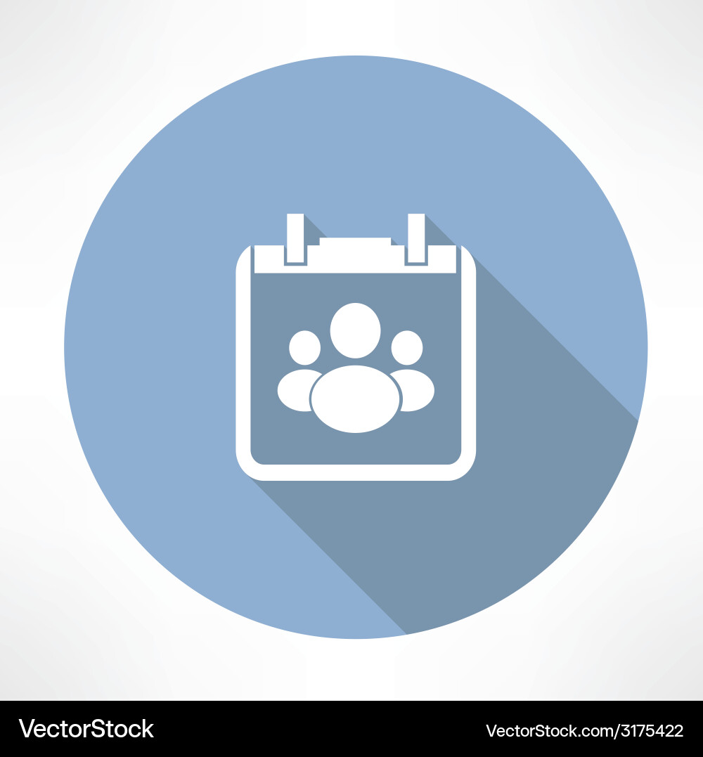 Notebook Icon with Person Figure Vector Image