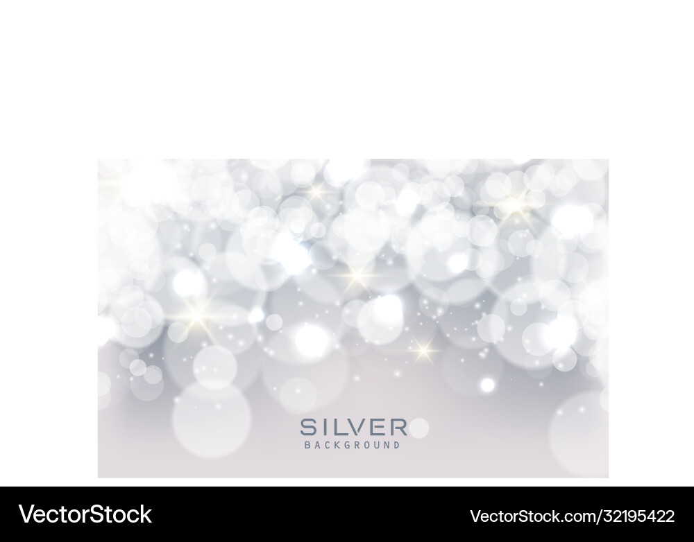 Silver abstract bokeh background sparkling lights Silver abstract bokeh background sparkling lights Vector Image