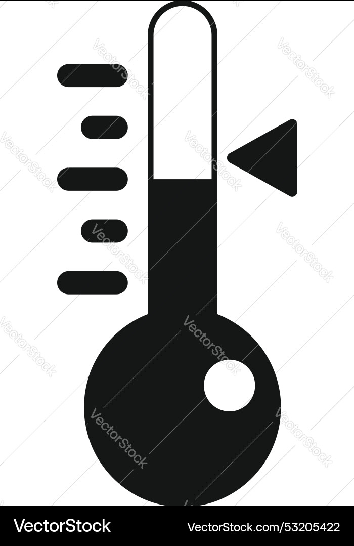 Thermometer showing decreasing temperature icon Thermometer showing decreasing temperature icon vector image