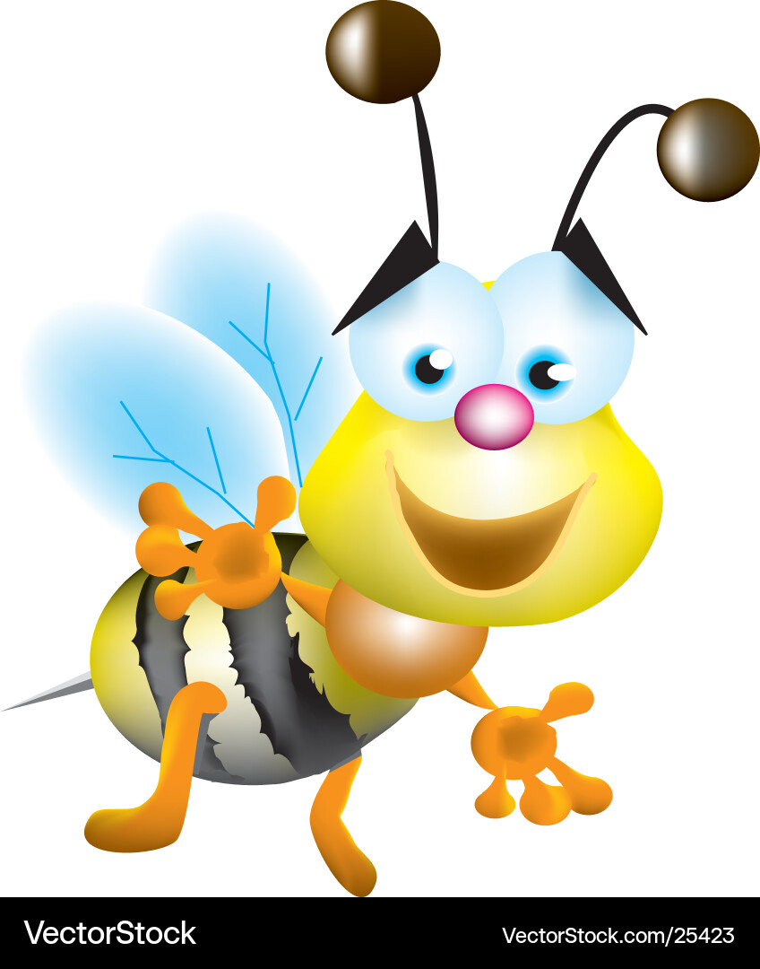 Cheerful Honeybee Vector Image