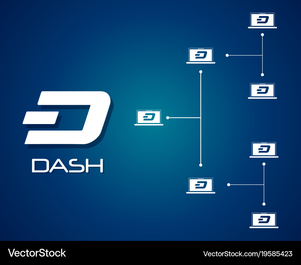 Dash blockchain background collection design Vector Image