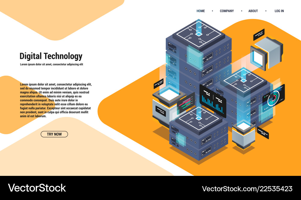 Data Flow & Cloud Analytics vector image
