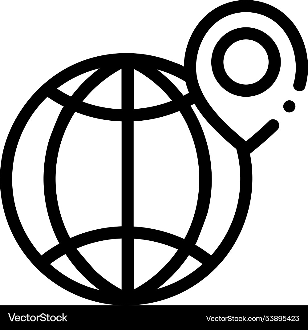 Geolocation icon thin linear style design Geolocation icon thin linear style design vector image