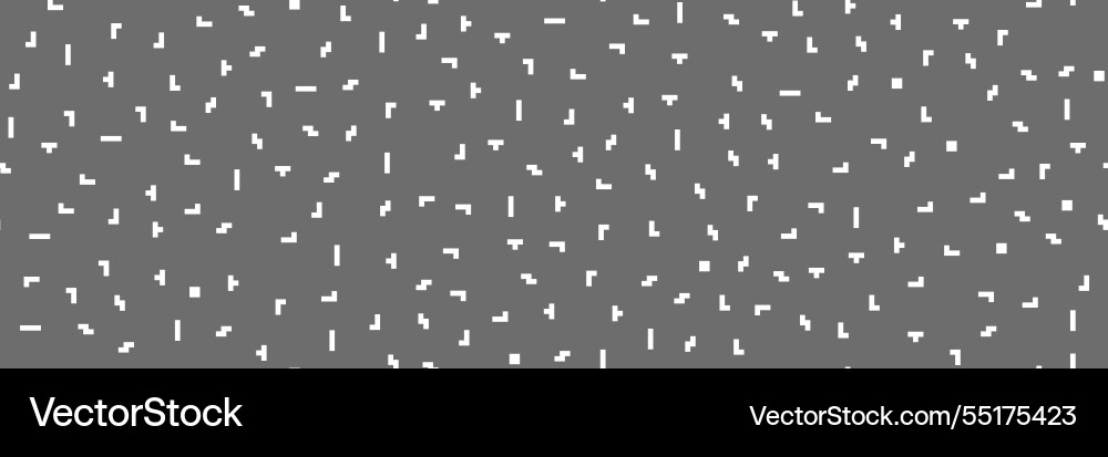 Monochrome mosaic tetromino shape pixel geek game vector image