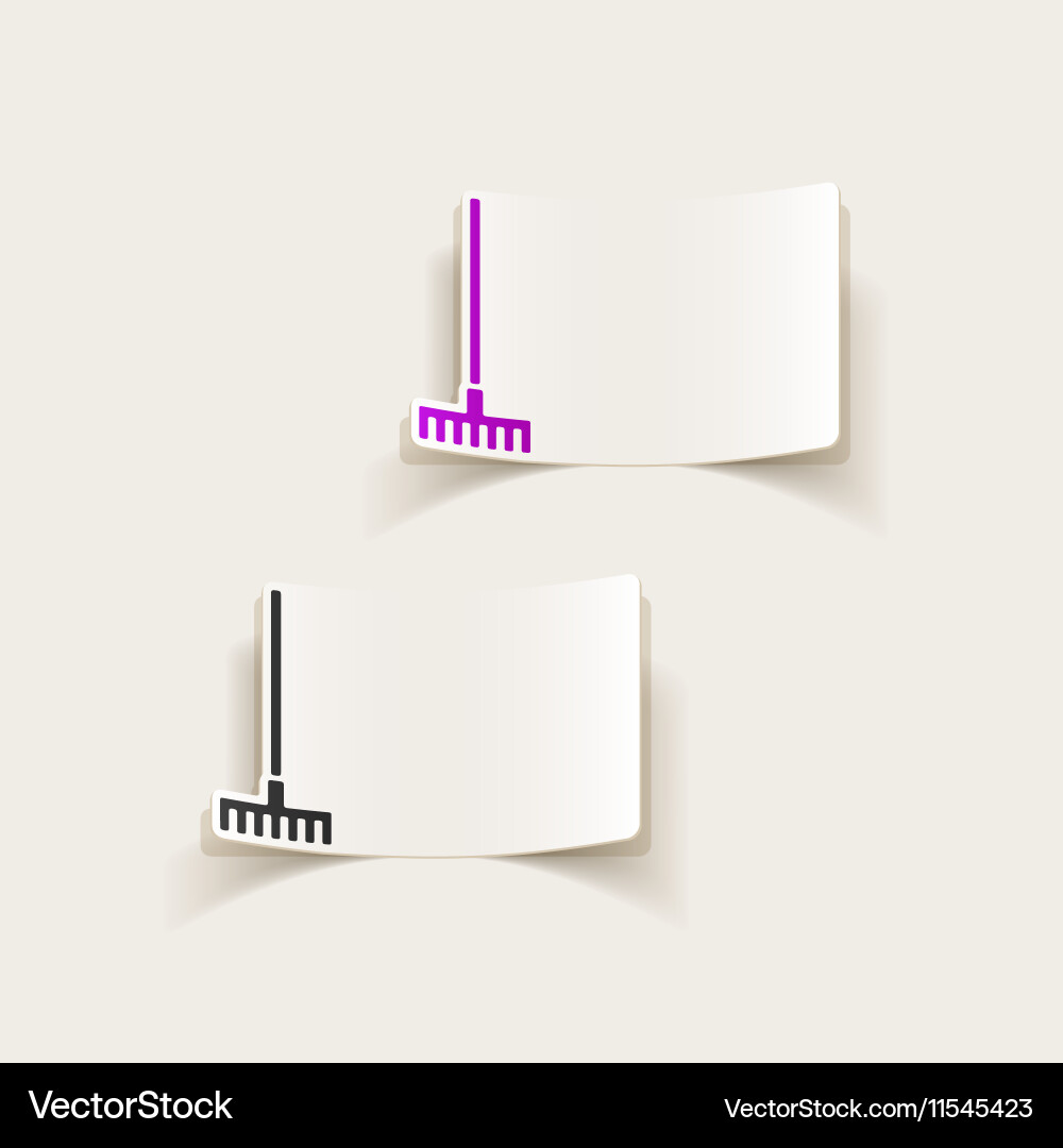 Realistic design element rake Vector Image