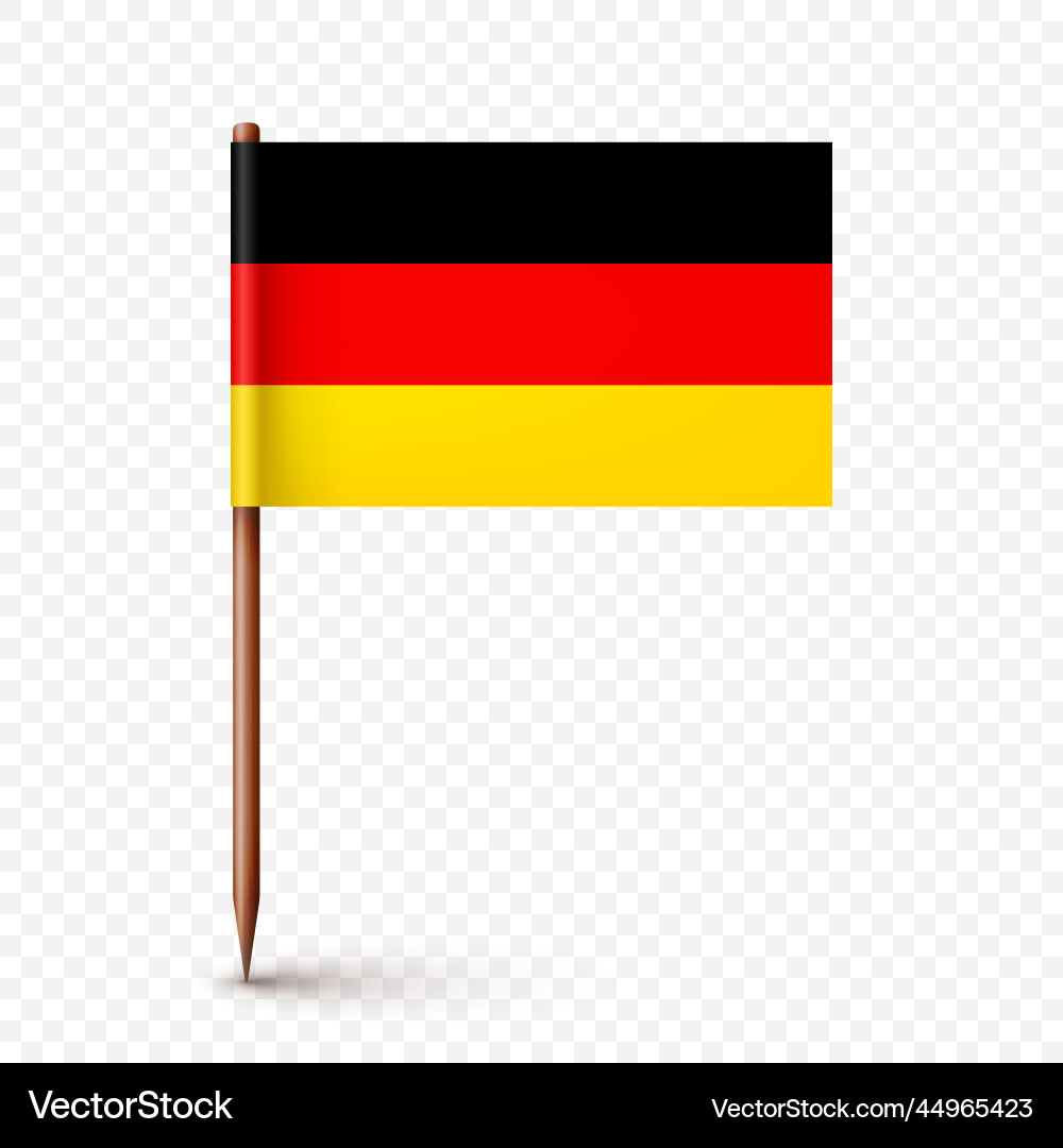 Realistic german toothpick flag souvenir from vector image