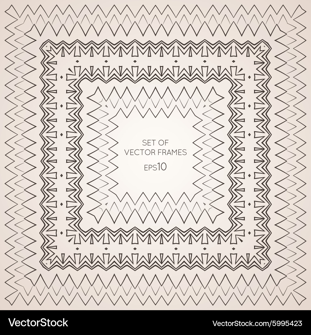 Set intricate frames vector image