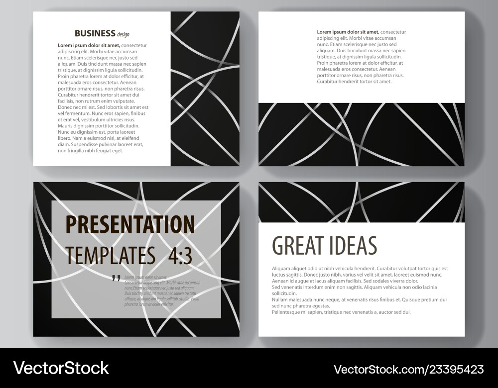 Set of business templates for presentation slides Vector Image