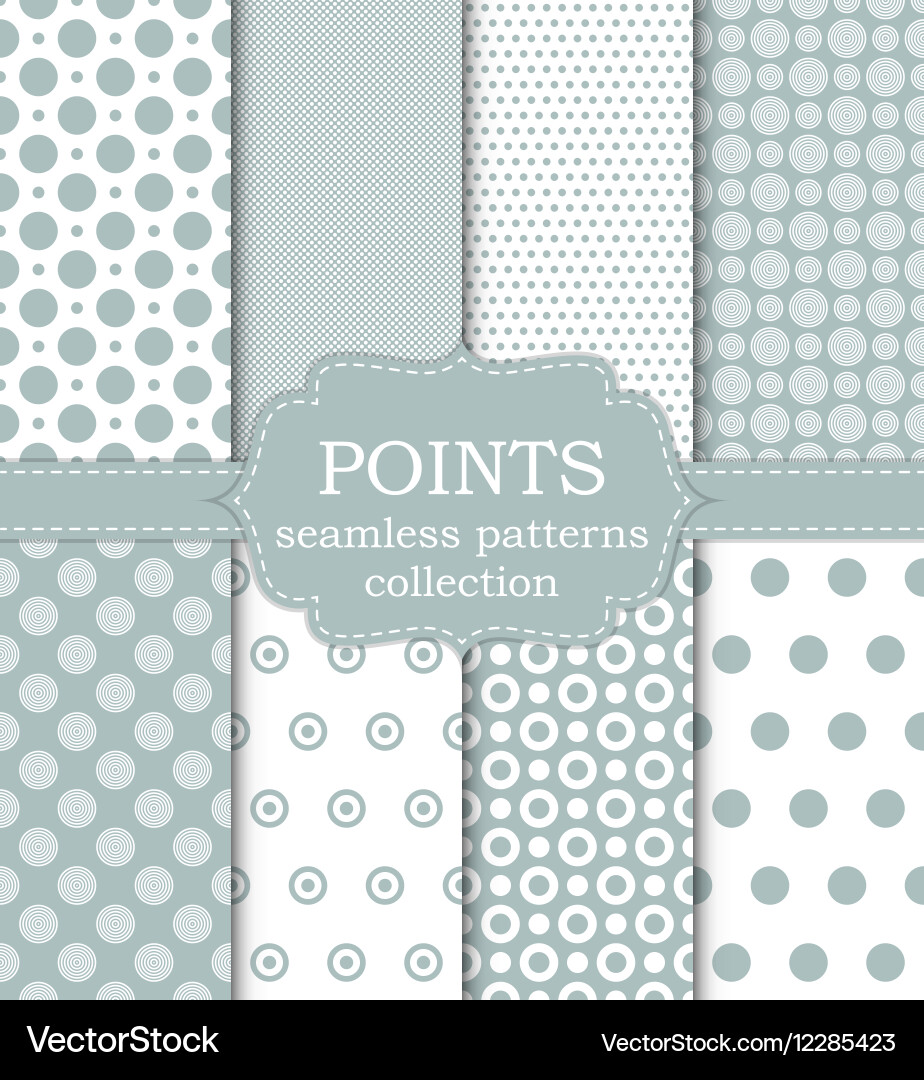 Set of seamless patterns vector image