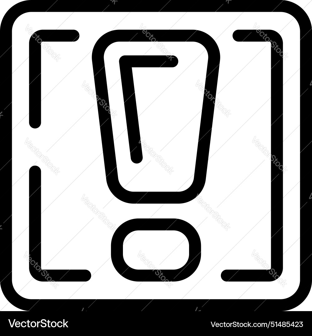 Simple exclamation mark icon Royalty Free Vector Image