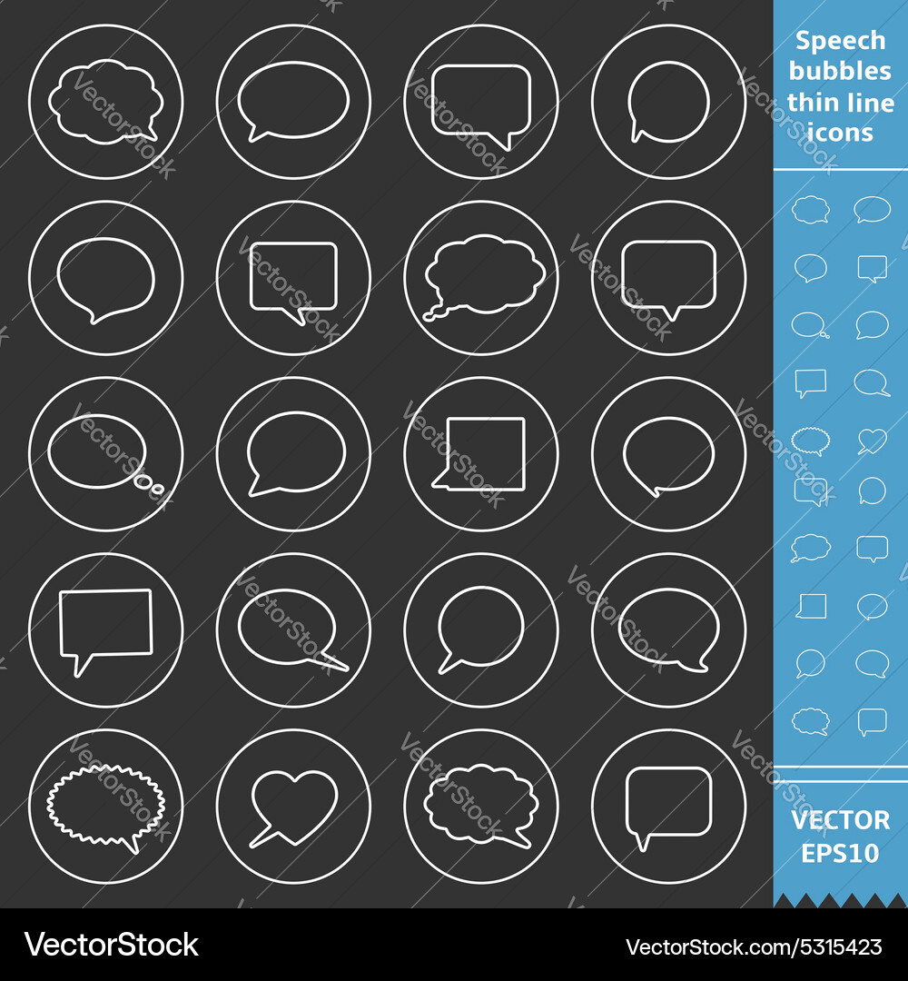 Speech bubbles icons Vector Image