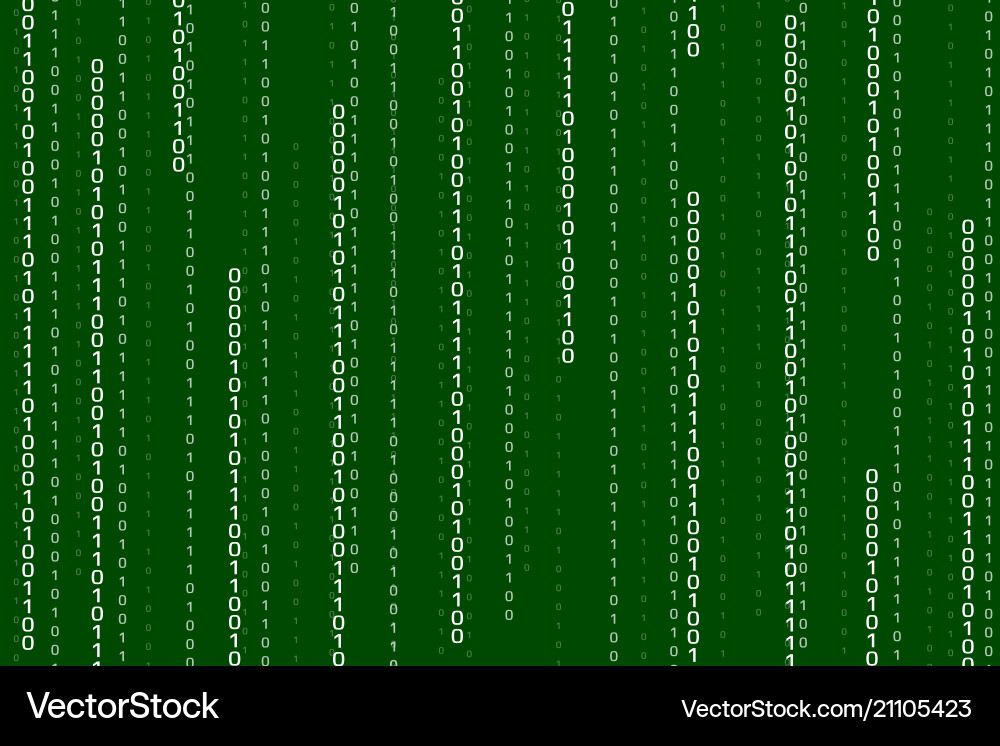 Streaming binary code background Vector Image