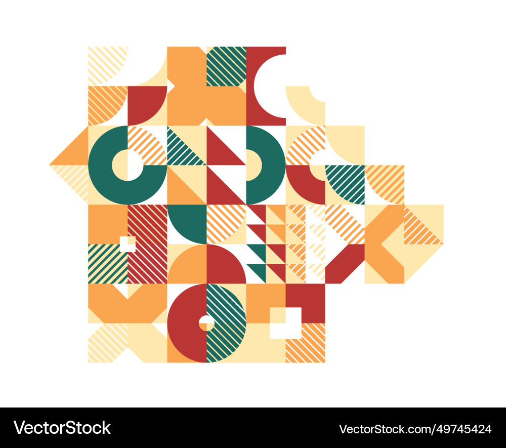 Abstract geometric background modular tiling Vector Image