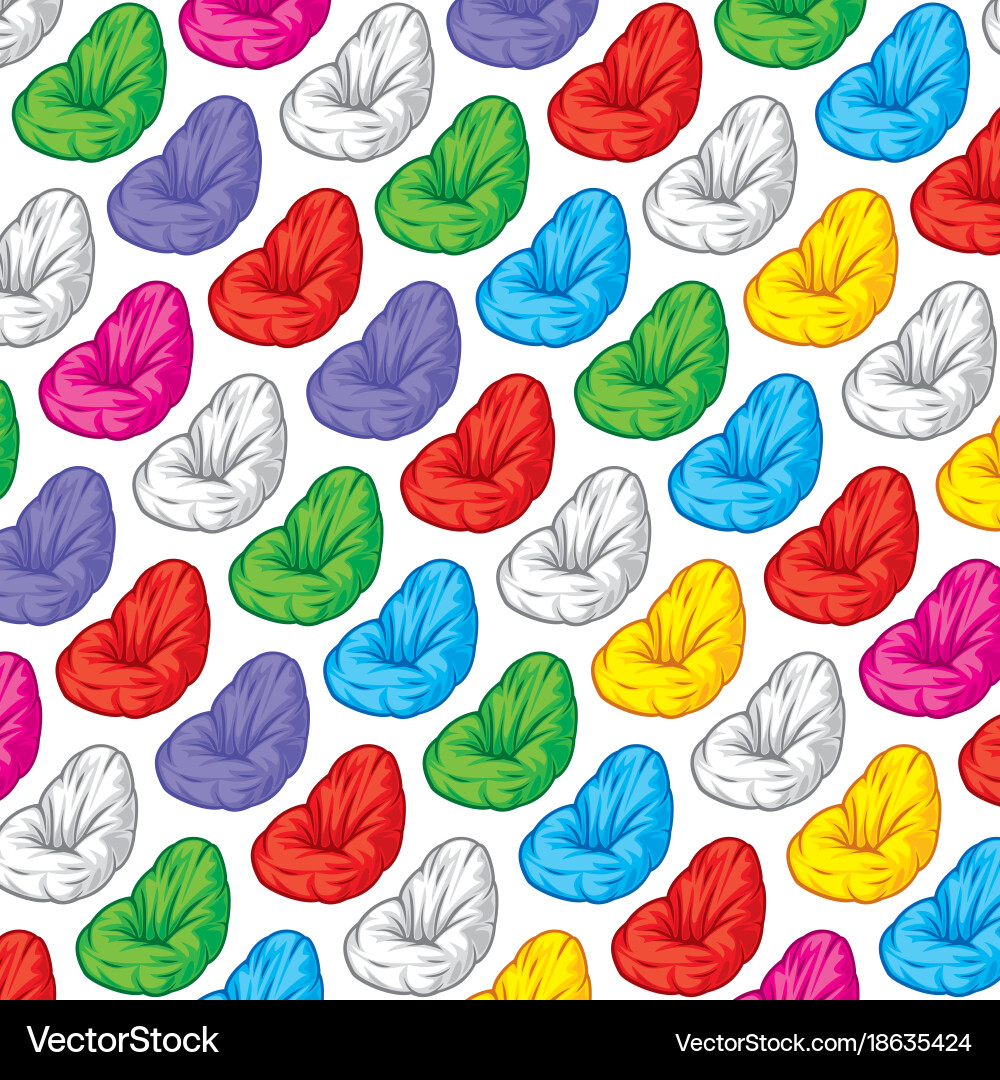Background pattern with flexible seat soft beanbag Vector Image