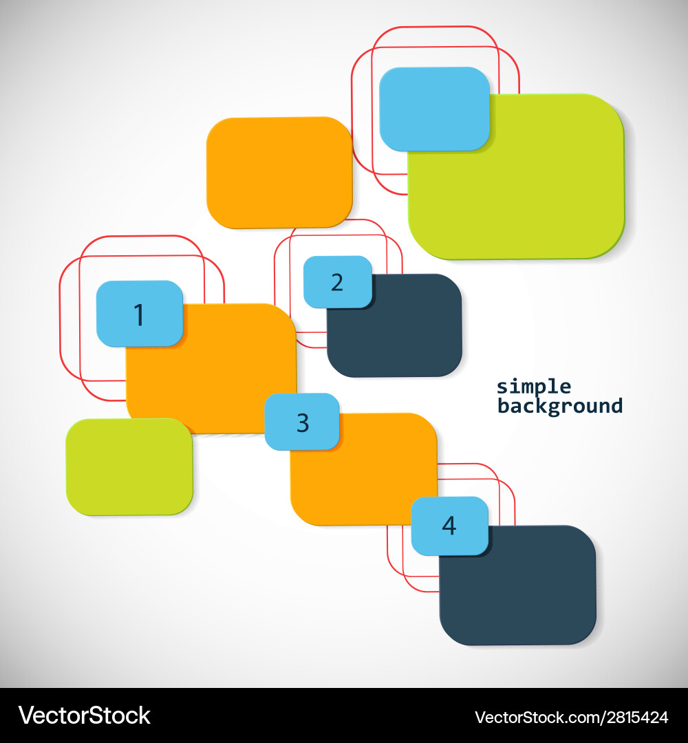 Colored elements for text and symbols Vector Image