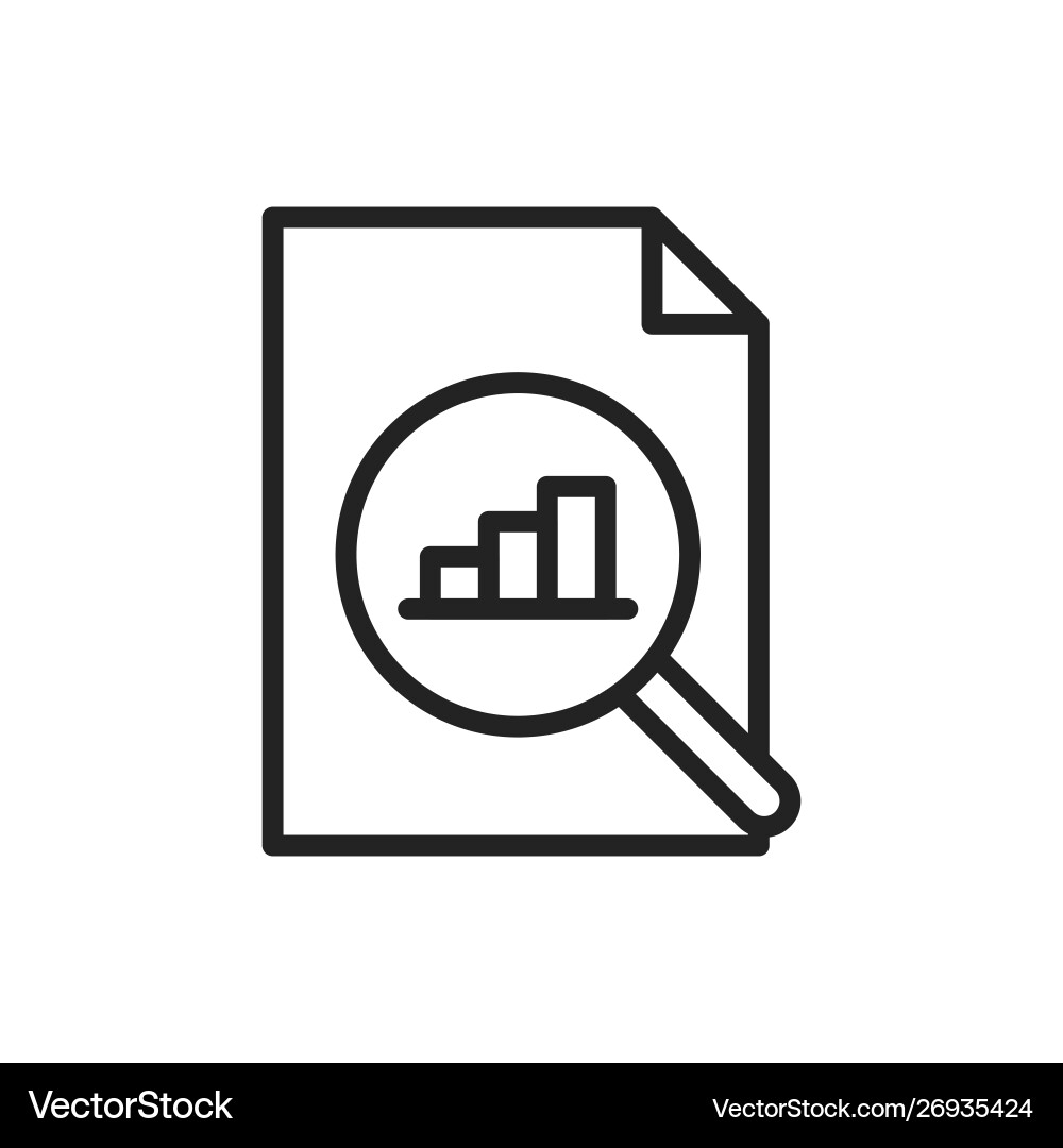 Data analysis web icons in line style graphs Vector Image
