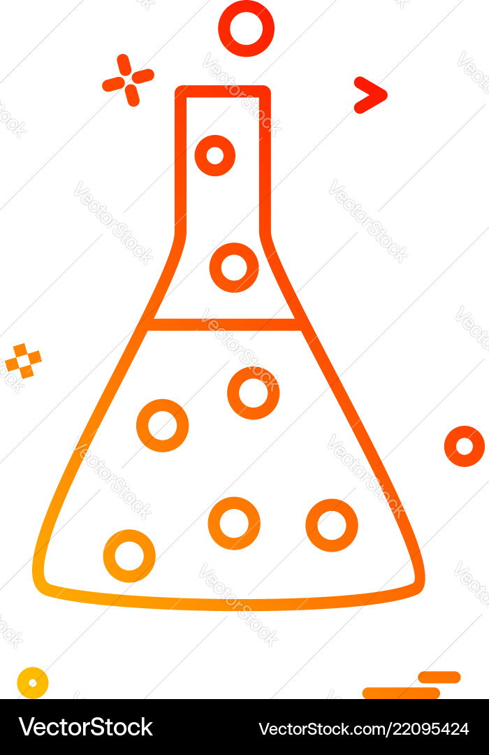 Flask icon design Flask icon design Vector Image