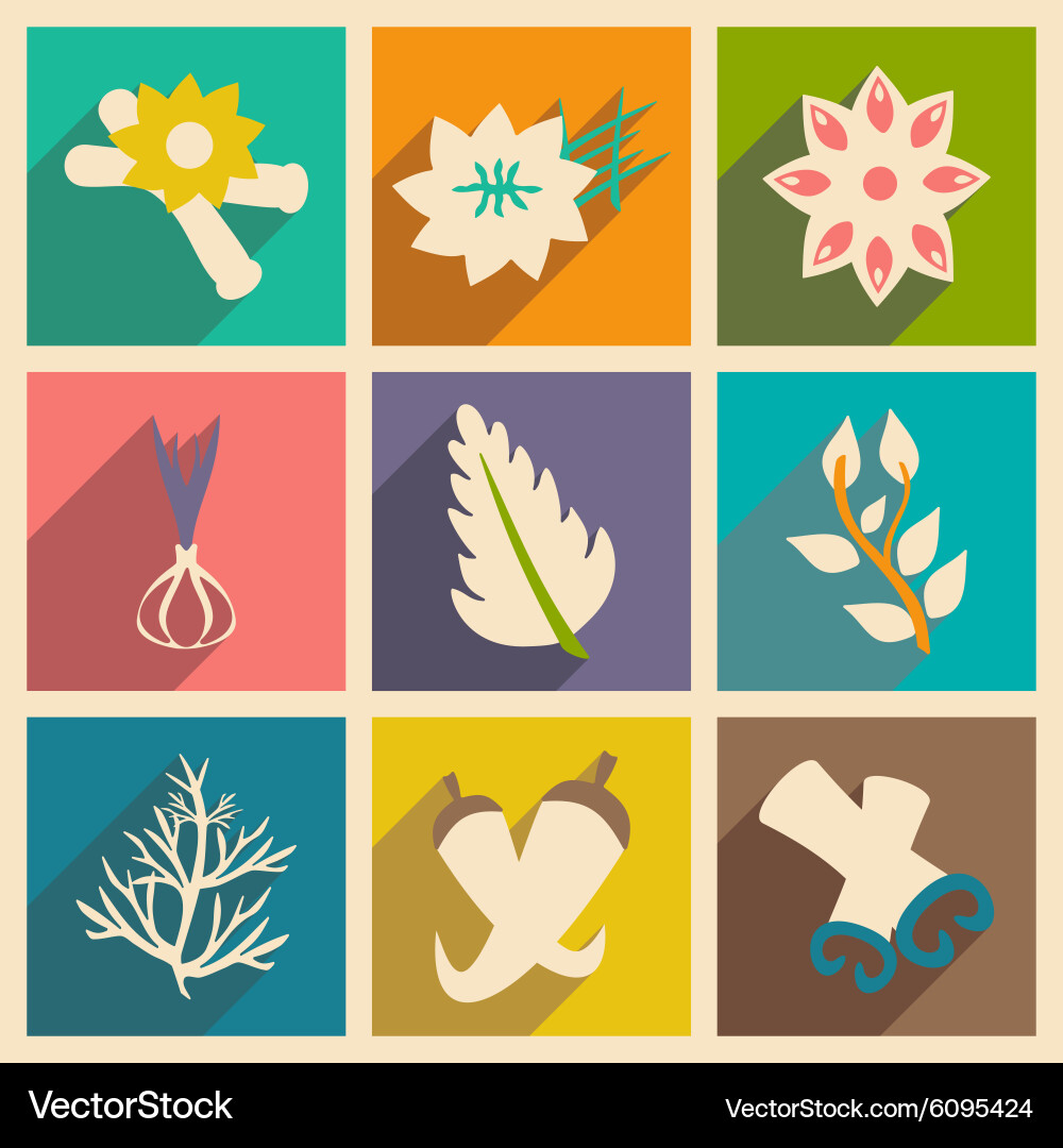 Flat with shadow concept and mobile application Vector Image