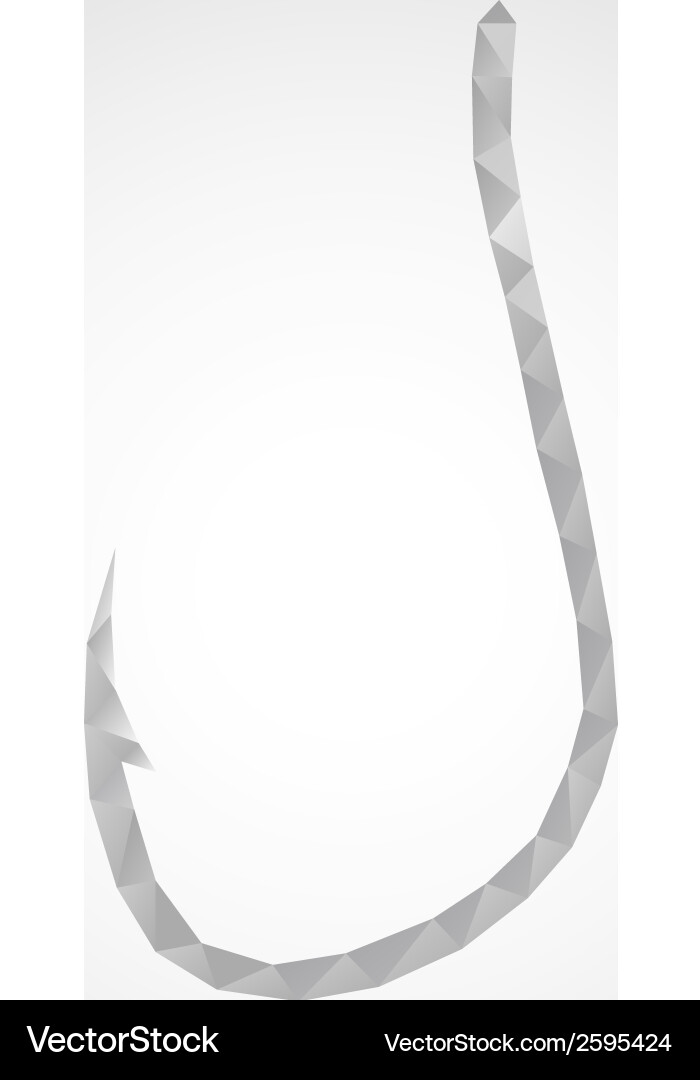 Hook made with triangles Vector Image