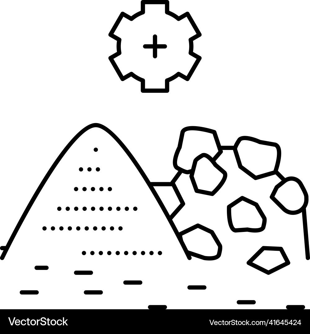 Mining processing line icon Vector Image