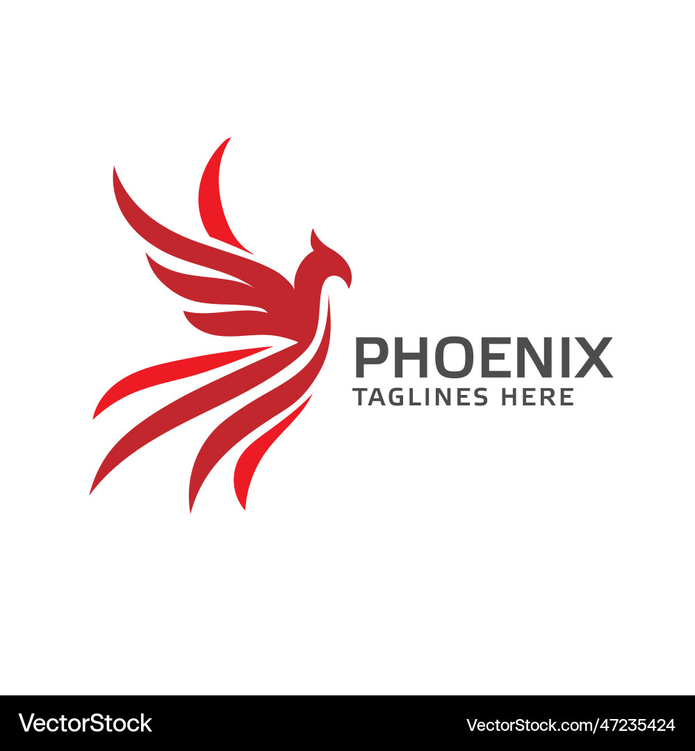 Phoenix logo creative of mythological bird Phoenix logo creative of mythological bird vector image