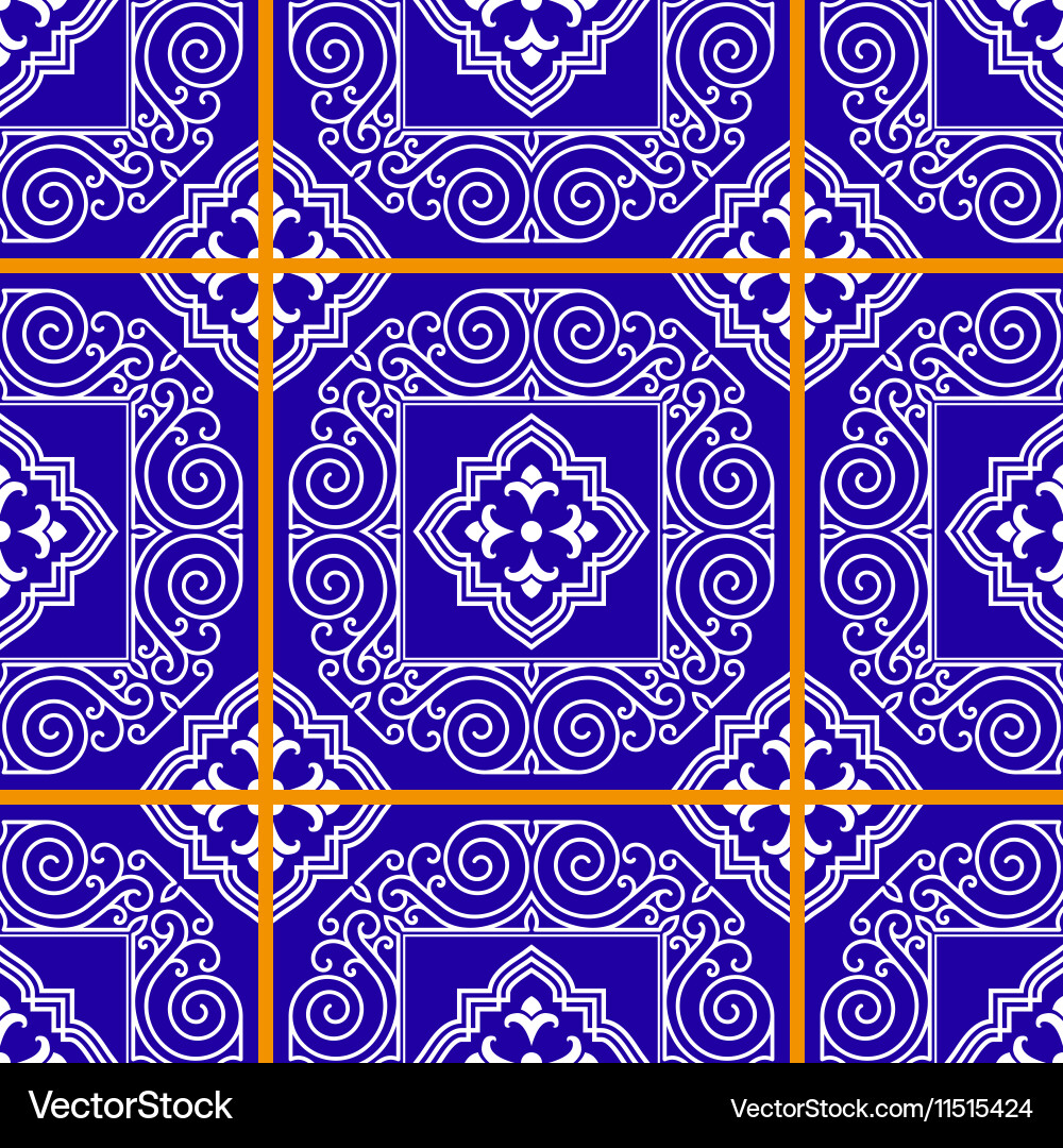 Seamless pattern from tiles Vector Image