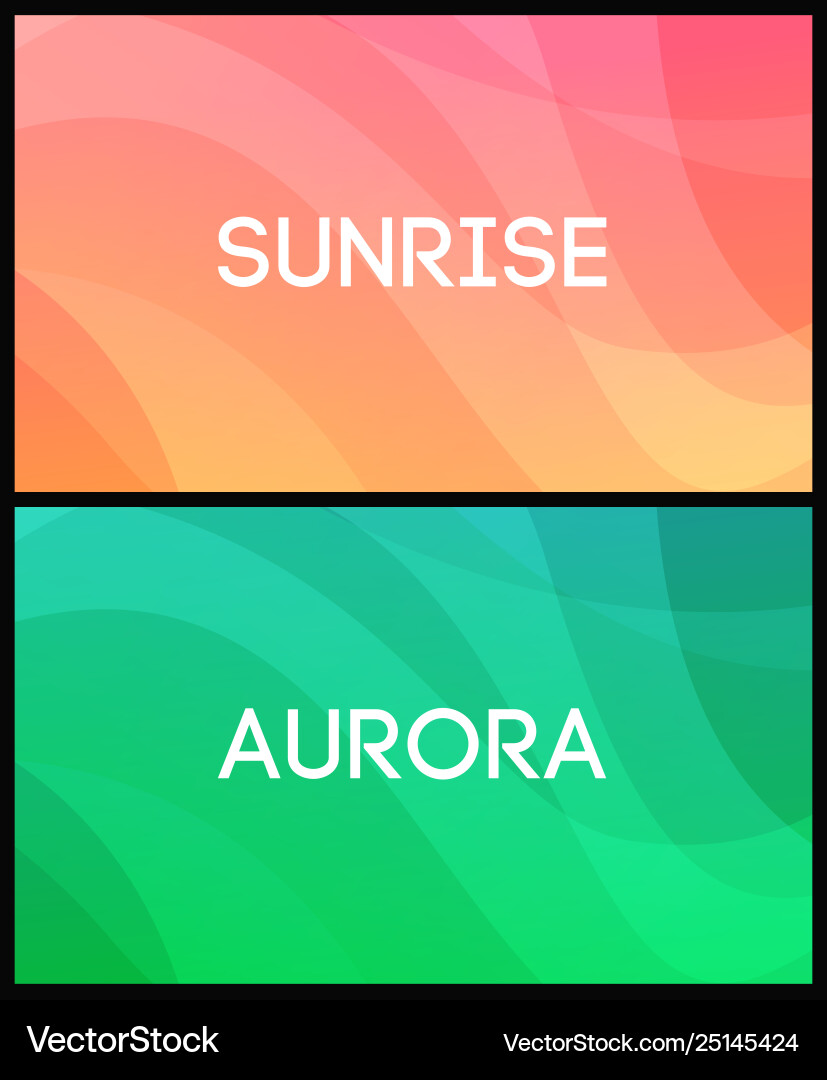 Set horizontal abstract backgrounds Vector Image