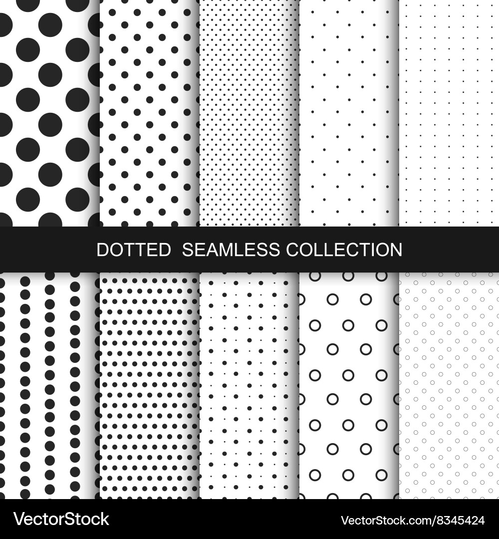 Simple dotted patterns vector image