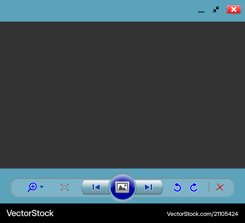 Web image viewer template Vector Image