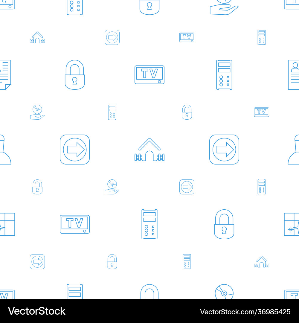 Computer icons pattern seamless white background Vector Image