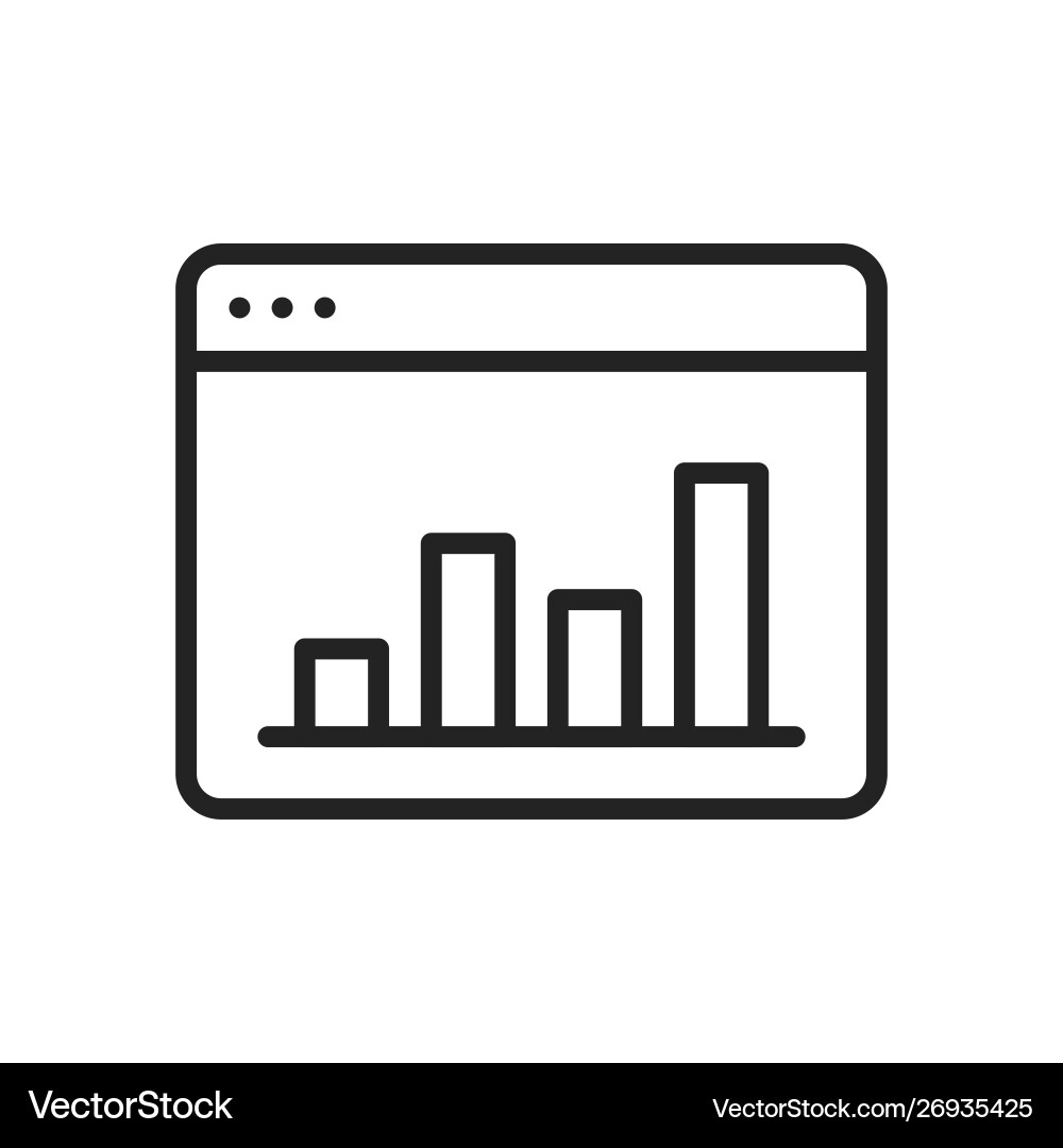 Data analysis web icons in line style graphs Vector Image