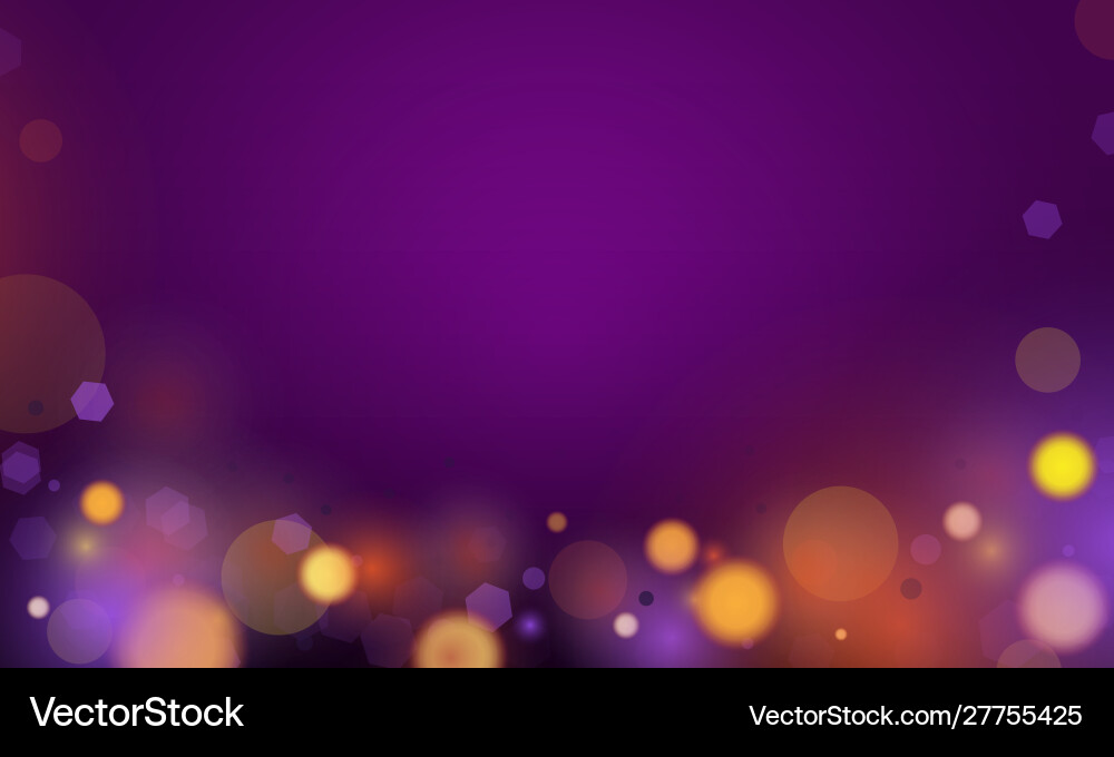 Golden Bokeh Lights Abstract Vector Image