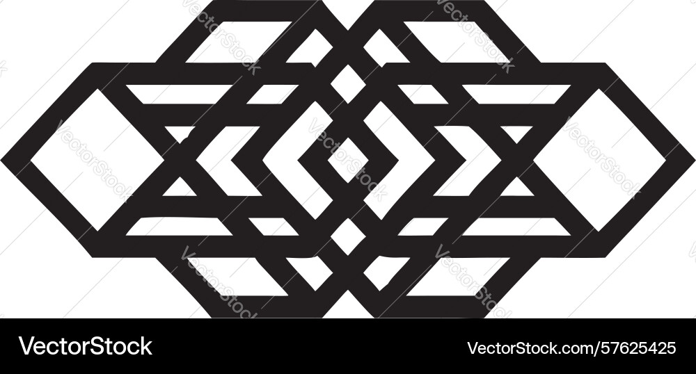 Interlocking geometric pattern design vector image