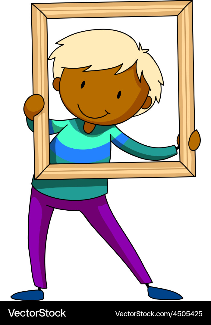 Man and frame vector image