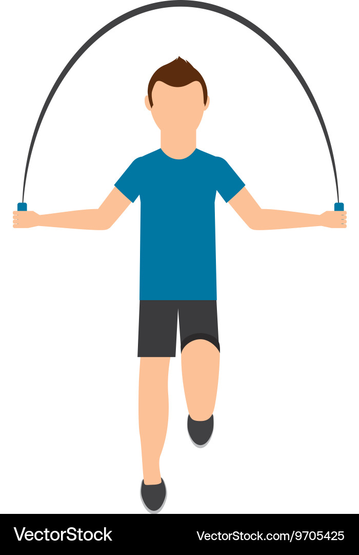 Man jump rope isolated icon design Vector Image