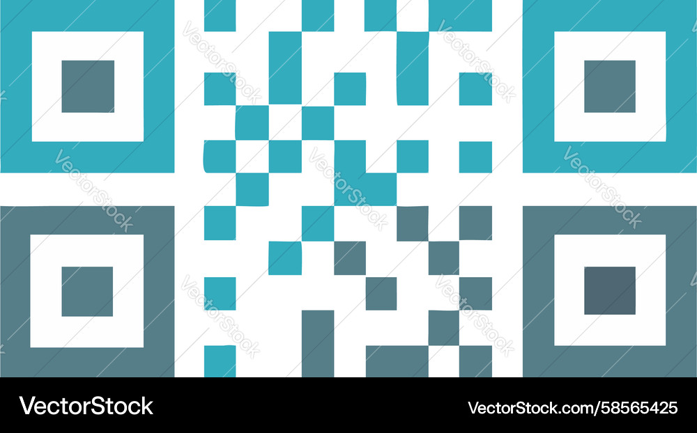 Minimalist QR Code Vector Image